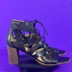 Naturalizer‎ Women's Black London Cage Lace-Up Heel Sandals Shoe Size 8.5-NEW